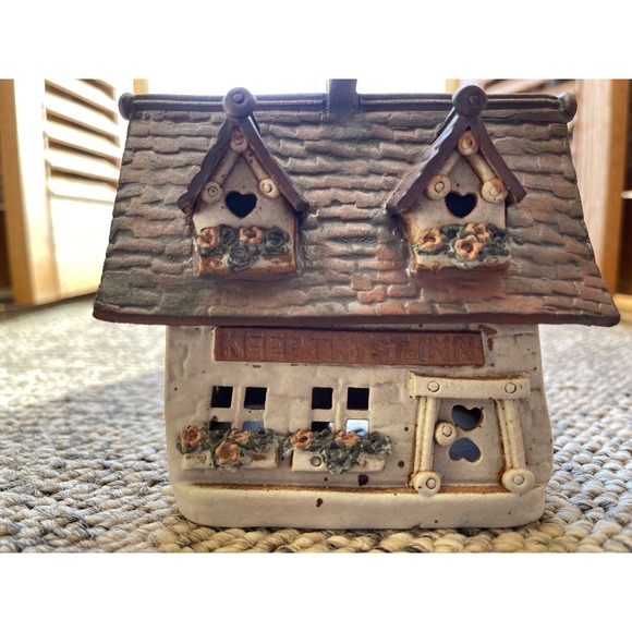 Windy Meadows Pottery KEEPTRYST INN Candle House Unsigned Jan Richardson - Picture 1 of 7